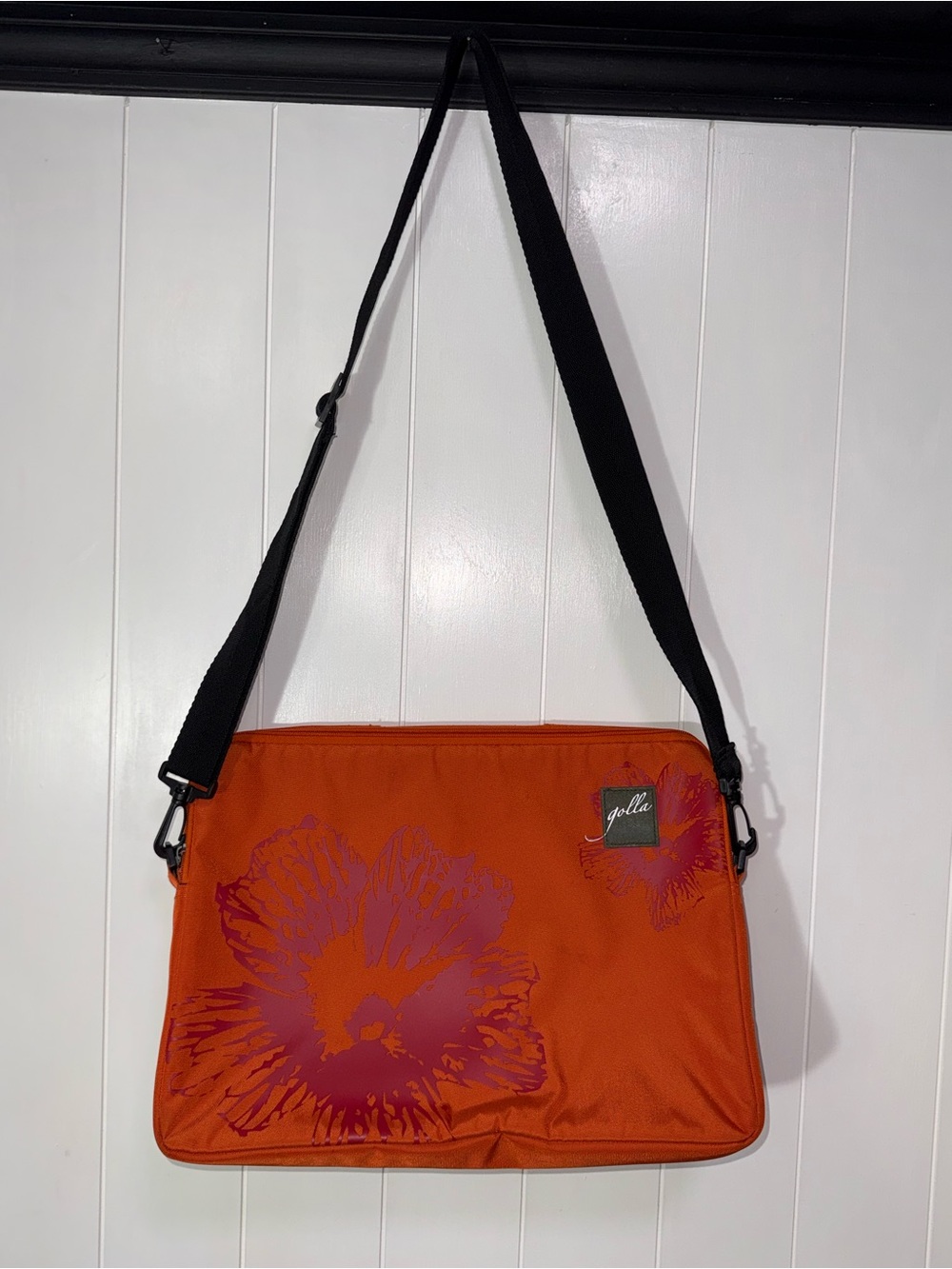 Golla Orange Floral Messenger Bag